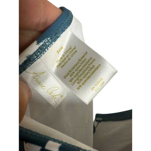 Anne Cole V-Wire Blue Jungle Fever Print One Piece Swimsuit Plus Size 24W - Picture 11 of 11